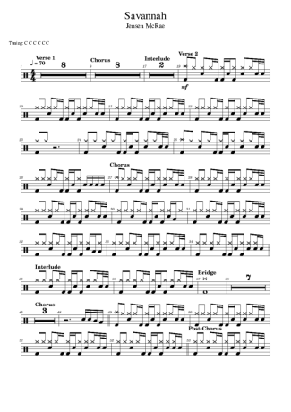 Score for Drums