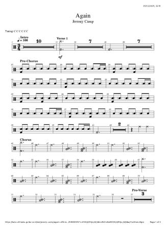 Score for Drums