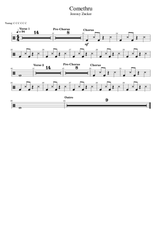 Score for Drums