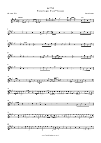 Jessé Aguiar Alívio score for Clarinet (Bb)