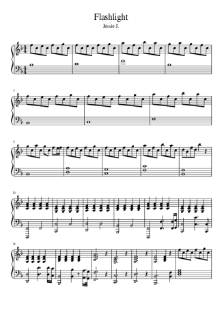 Jessie J. Flashlight score for Piano