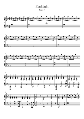 Jessie J. Flashlight score for Piano