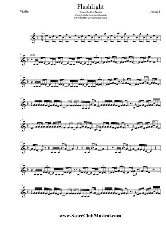 Jessie J. Flashlight score for Violin
