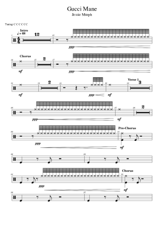 Score for Drums