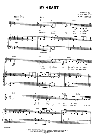 Jim Brickman By Heart score for Piano
