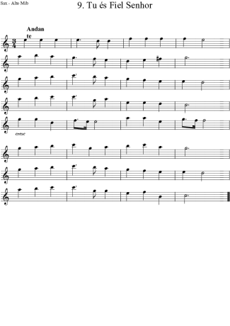 João Alexandre Tu és Fiel Senhor score for Alto Saxophone