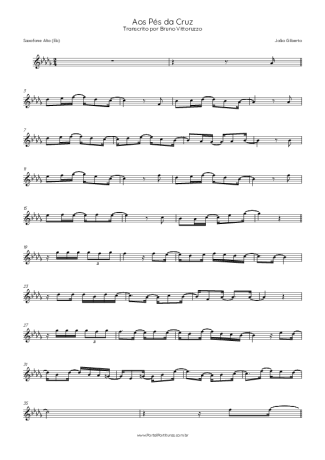 João Gilberto Aos Pés Da Cruz score for Alto Saxophone