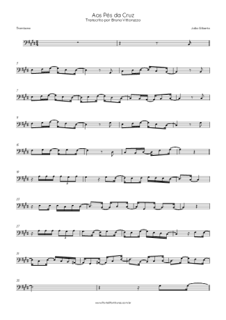 João Gilberto Aos Pés Da Cruz score for Trombone