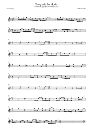 João Gilberto  score for Clarinet (C)