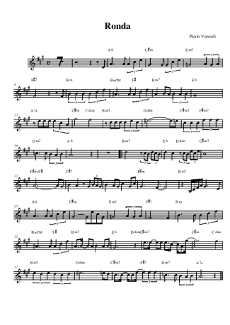 João Gilberto Ronda score for Alto Saxophone