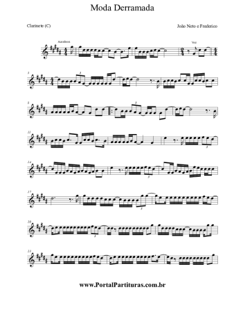 João Neto e Frederico  score for Clarinet (C)