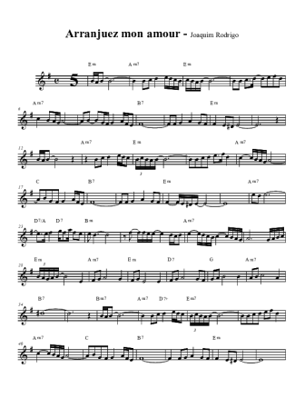 Joaquim Rodrigo Arranjuez Mon Amour score for Tenor Saxophone Soprano (Bb)