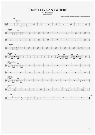 Score for Drums