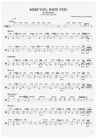 Score for Drums