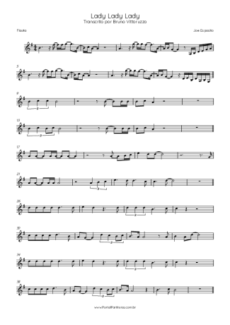 Joe Esposito Lady Lady Lady score for Flute