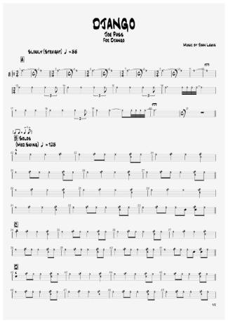 Joe Pass  score for Drums