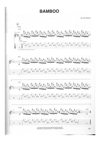 Joe Satriani  score for Guitar