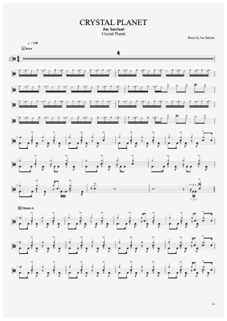 Joe Satriani  score for Drums