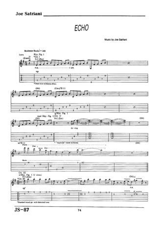 Joe Satriani Echo score for Guitar