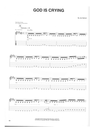 Joe Satriani God Is Crying score for Guitar