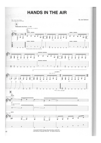 Joe Satriani  score for Guitar