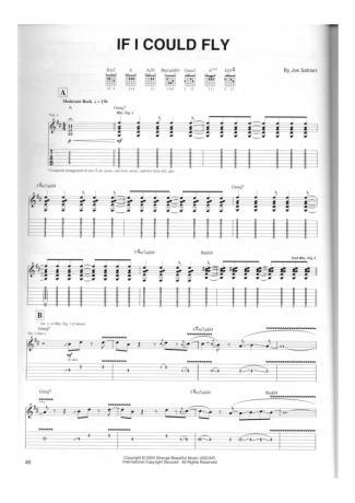 Joe Satriani If I Could Fly score for Guitar