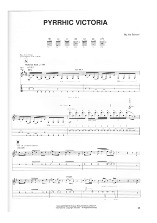 Joe Satriani  score for Guitar