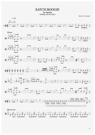 Joe Satriani  score for Drums