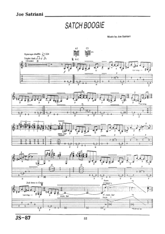 Joe Satriani Satch Boogie score for Guitar