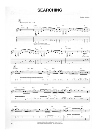 Joe Satriani  score for Guitar