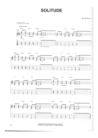 Joe Satriani  score for Guitar