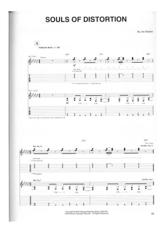 Joe Satriani  score for Guitar