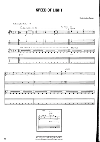 Joe Satriani  score for Guitar