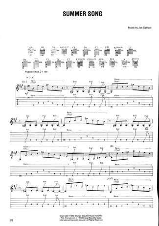 Joe Satriani  score for Guitar