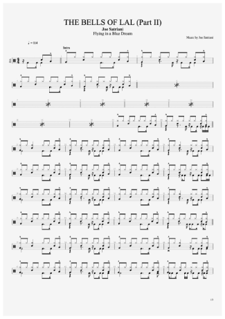 Joe Satriani The Bells Of Lal (Part II) score for Drums