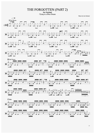 Joe Satriani The Forgotten (Part 2) score for Drums