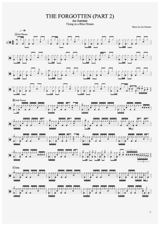 Joe Satriani  score for Drums