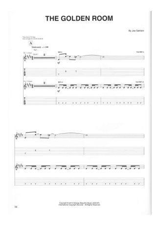 Joe Satriani  score for Guitar