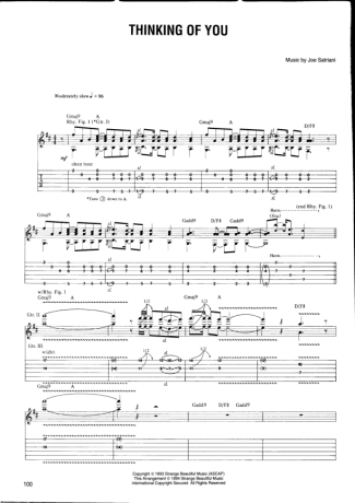 Joe Satriani  score for Guitar