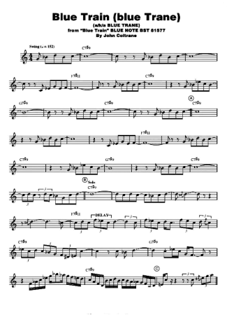 John Coltrane  score for Keyboard