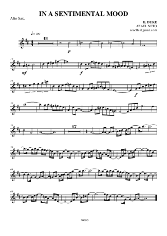 John Coltrane  score for Alto Saxophone