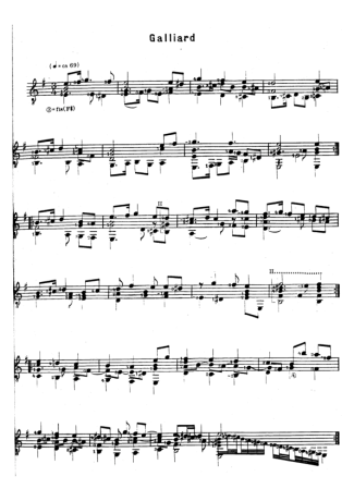 John Dowland Galliard score for Acoustic Guitar
