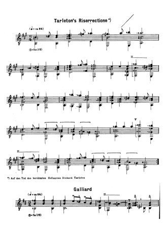 John Dowland  score for Acoustic Guitar