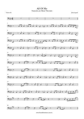 John Legend  score for Cello