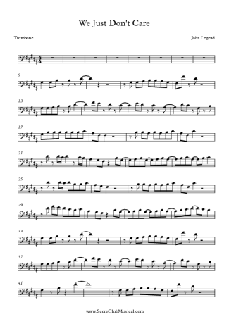 John Legend  score for Trombone