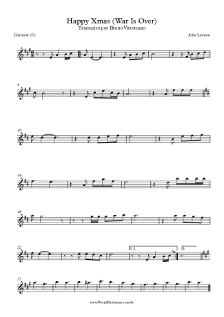 John Lennon  score for Clarinet (C)