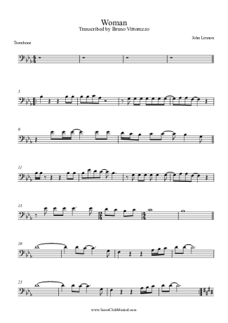 John Lennon  score for Trombone