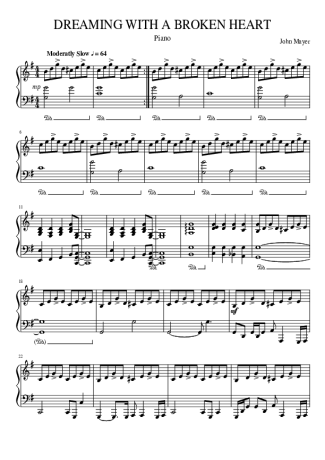 John Mayer  score for Piano