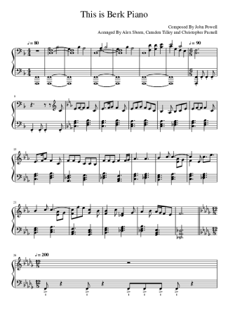 John Powell  score for Piano