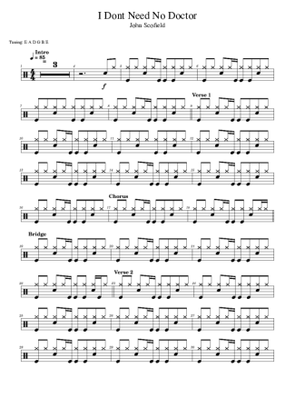 Score for Drums
